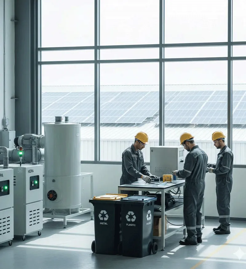 Sürdürülebilir üretim sürecinde CNC atölyesinde işlenen parçalar